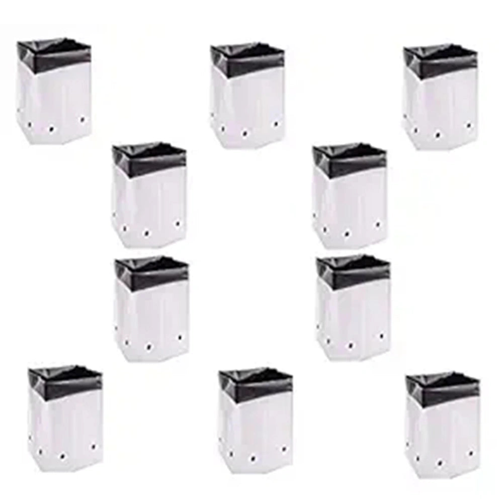 LDPE White Grow Bags Set 10