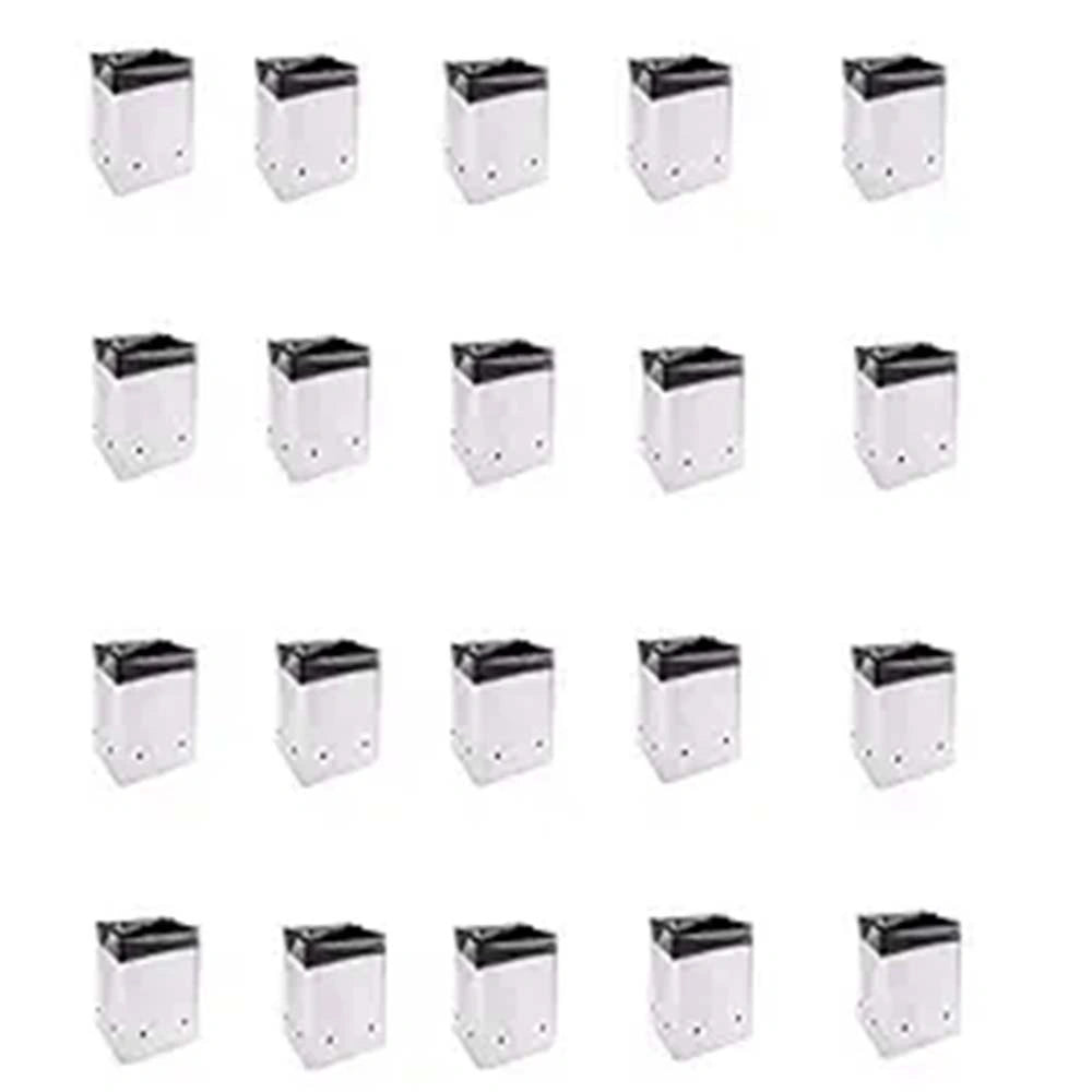 LDPE White Grow Bags Set 20