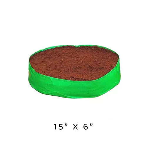 HDPE Round Spinach Grow Bag – 15×6 Inches – 240 GSM