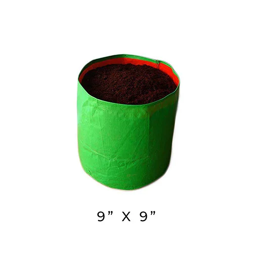 Green Hdpe Plant Grow Bag, For Terrace Gardening, Size: 18*9 & 24*9